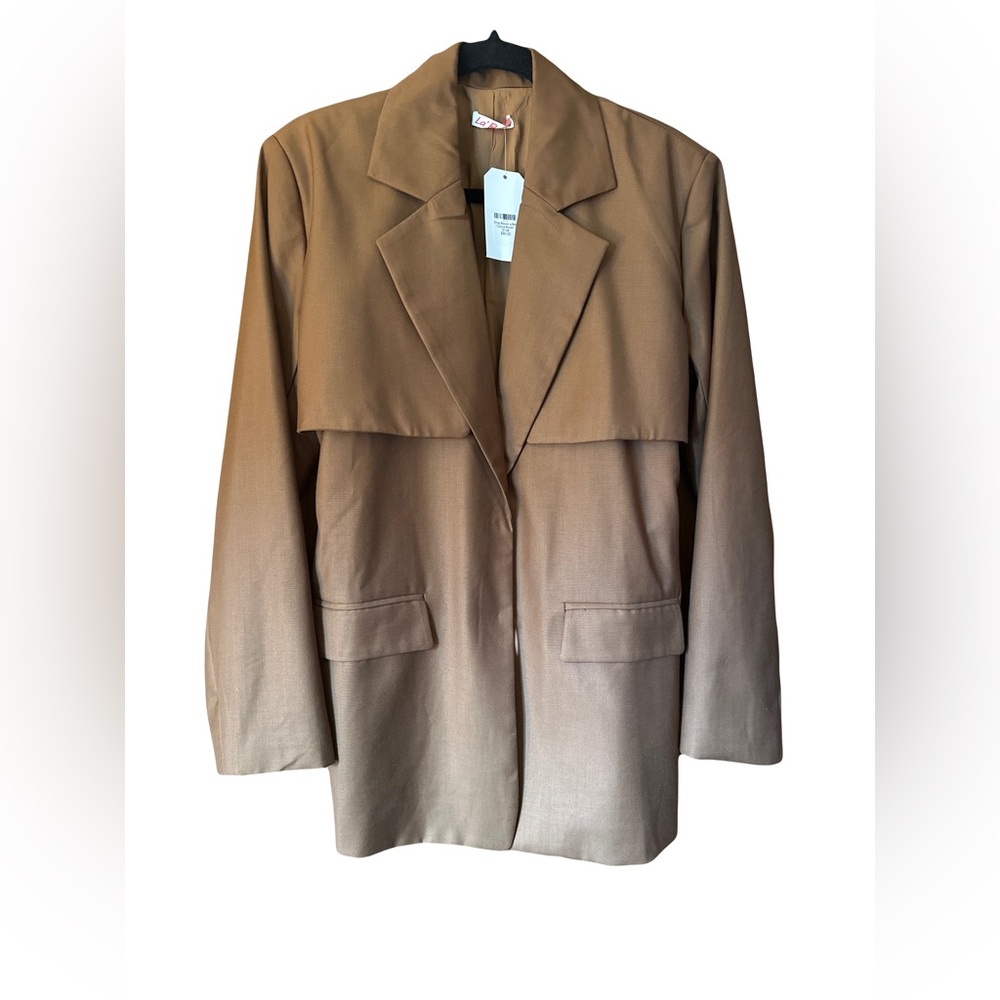 La Ros Women’s Wrap Blazer with belt size small cocoa brown